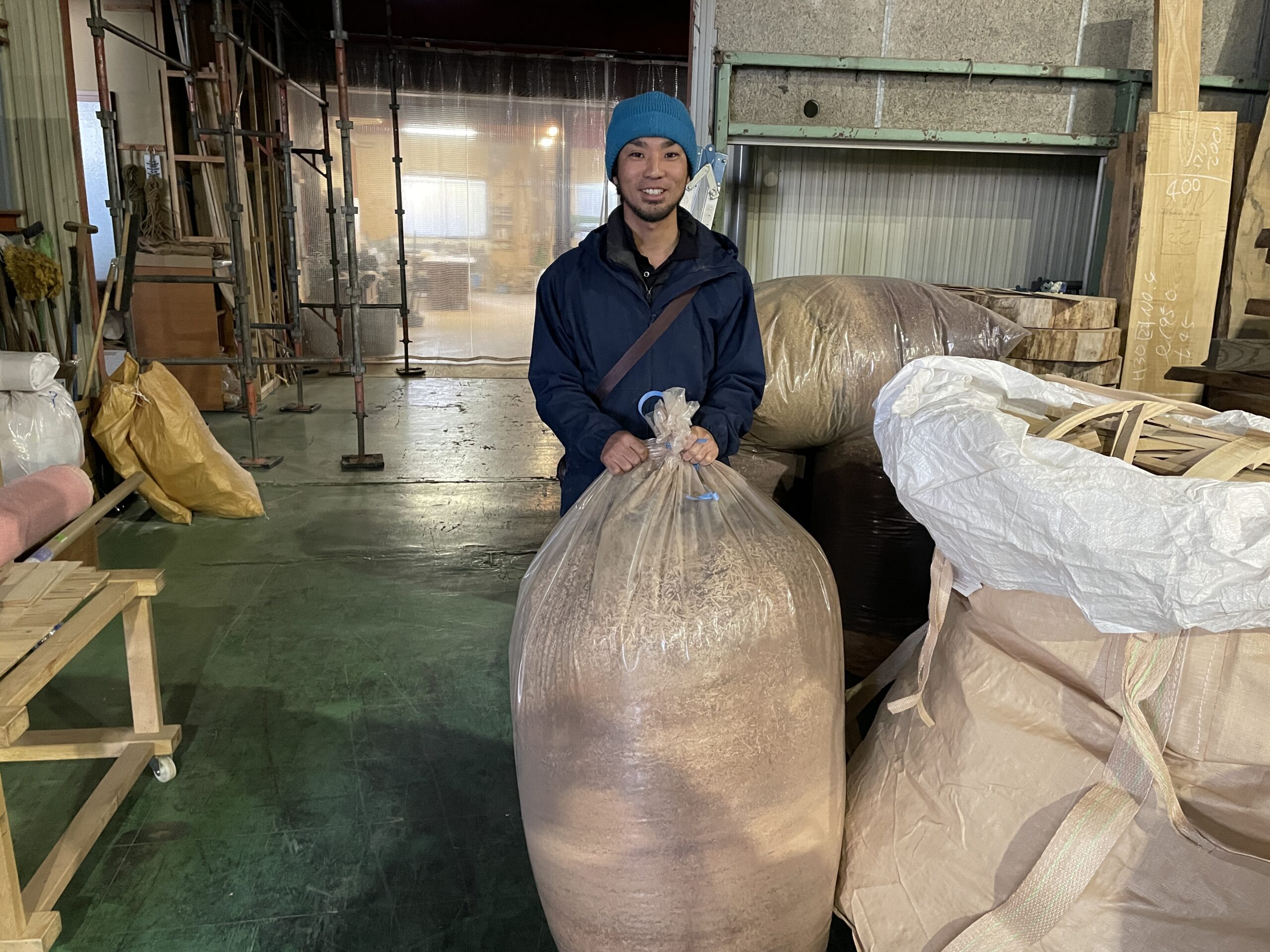 富士室内工芸さんからいただいた大鋸屑