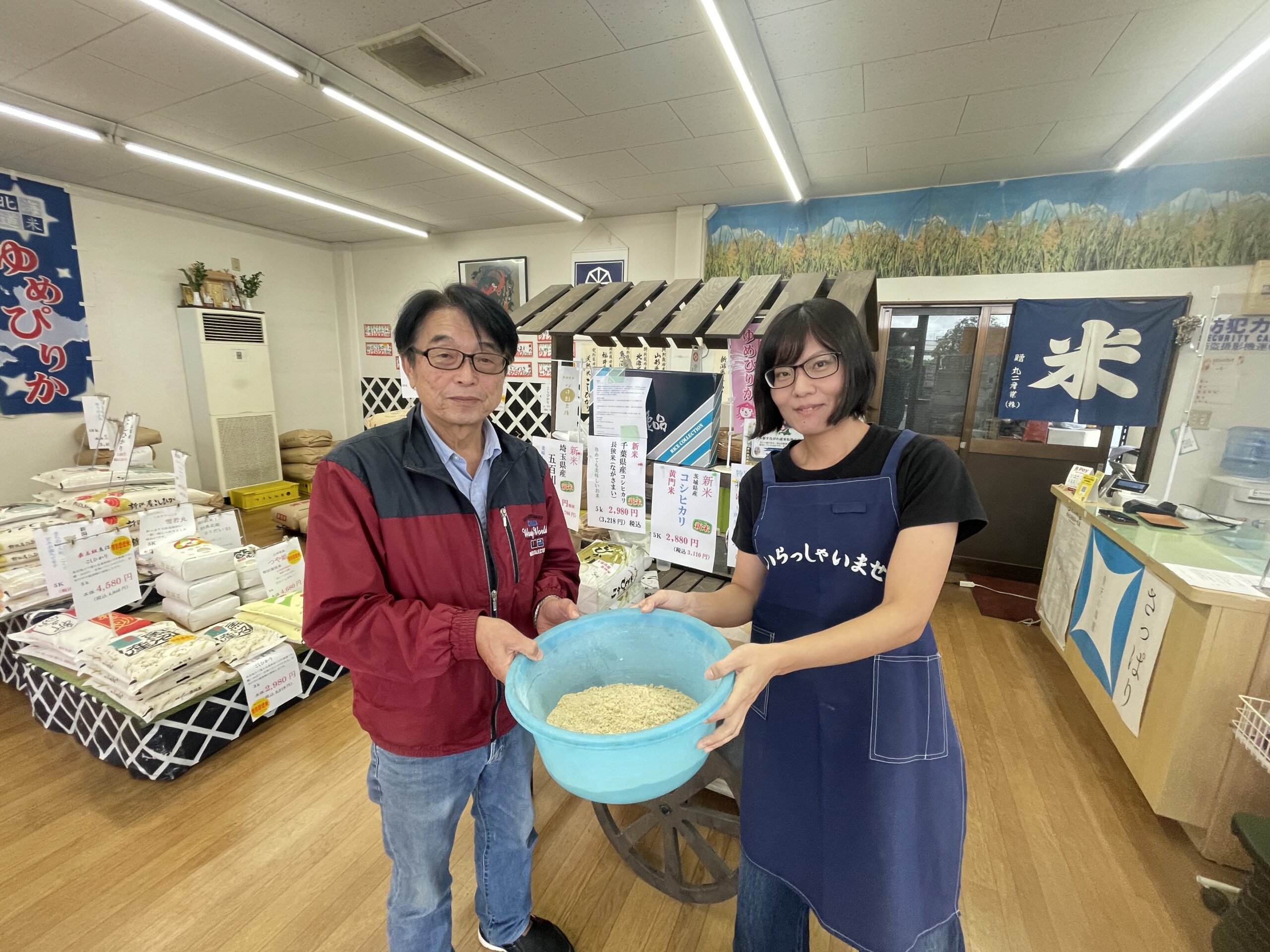 老舗米穀店の「新鮮な米糠」を畑へ。筆屋米穀店との新たな取り組み！